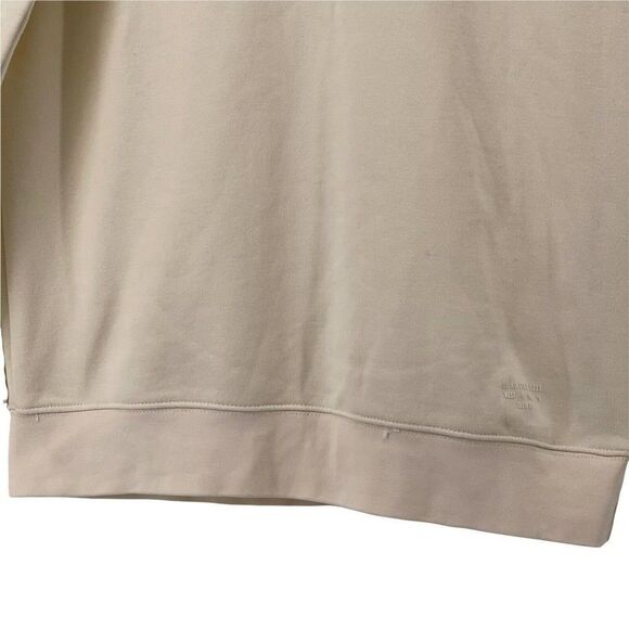 Cream Crewneck Sweatshirt Mens Size Medium Minimalist Basic D&F Ricky Singh Top - Picture 5 of 7